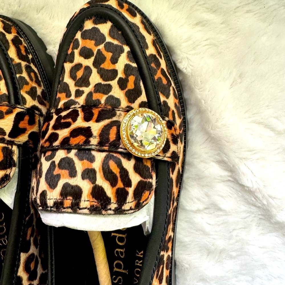 NWOT Kate Spade Loafer Leopard Print Size 8 1/2 - Picture 5 of 7